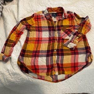 Soft American Eagle Boyfriend Fit Flannel Sz L